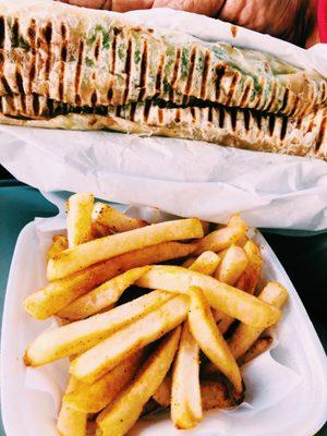 Falafel Sandwich & Side of fries