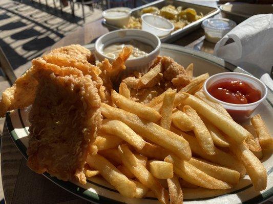 Chicken tenders and fries