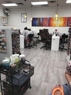 Inside nail salon