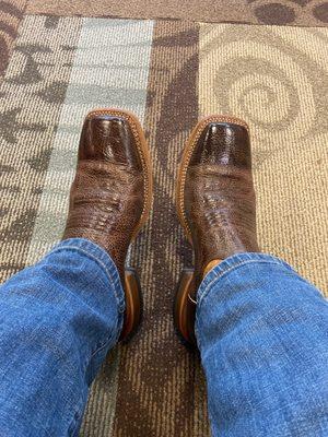 The Shaw team did a great job on my boots. Thanks guys.  If yours passing through BNA, you should stop here.