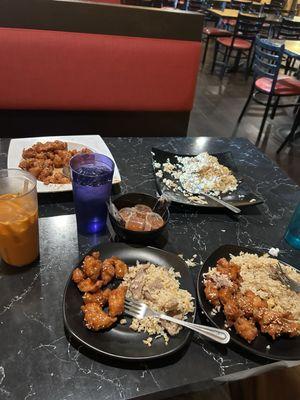 49. Orange Chicken 100. Fried Rice Thai Iced Tea