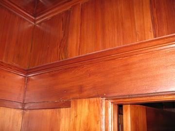 After  Redwood walls, pine walls These photos represent walls, ceilings, window and door trim...