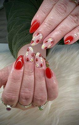 Strawberry nail design