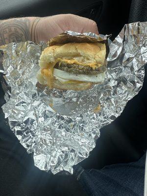 Sausage, egg, and cheese biscuit