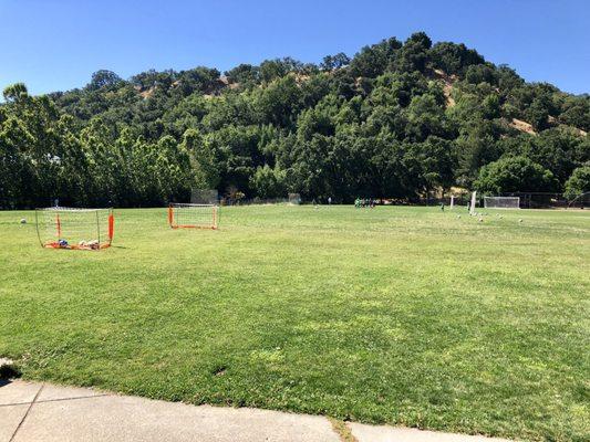 Soccer field is huge! Walking path around it is nice!