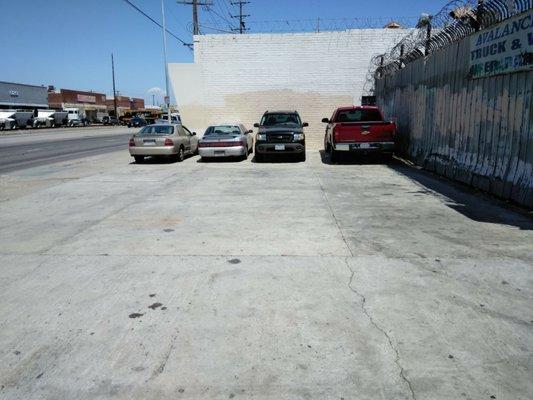 Parking area in front of business. There is no street parking.