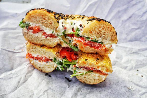 Lox bagel sandwich