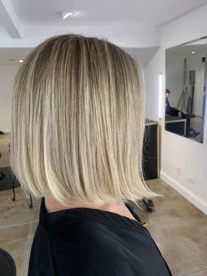 Balayage highlights and bob haircut