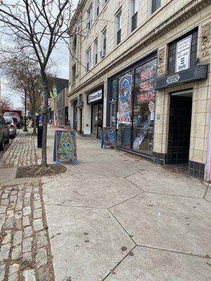 Street view of store entrance