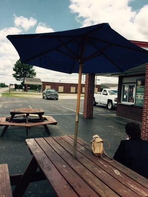 Shaded Picnic Tables