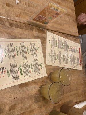 Menus