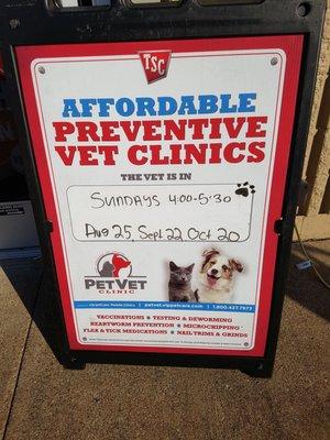 Preventative Vet Clinic coming soon!