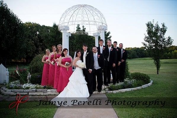 outdoor gazebo - also have a chapel for rain backup plan