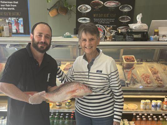 Special Customer and Special Order of Whole Lane Snapper to bake in Salt at home