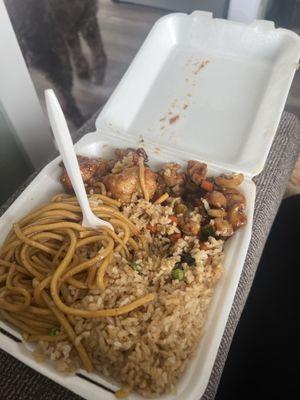 Kung pao and orange chicken