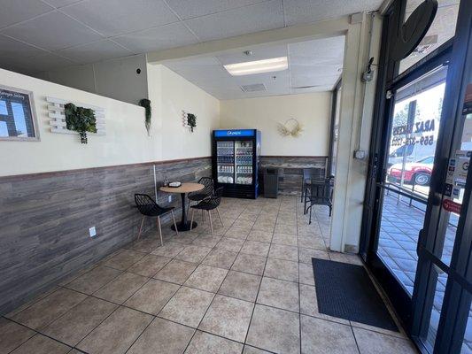 Inside dining area