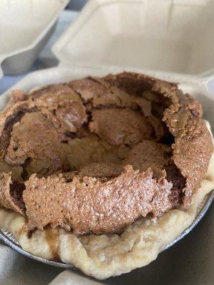 Chocolate peanut butter chess pie