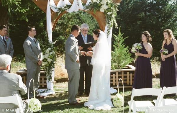 Arbor!! My favorite of all of the flowers Little White Cottage put together.