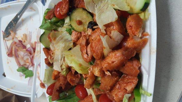 Mild "Buffalo" chicken salad.