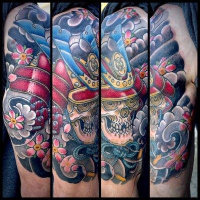 Samurai skull by Mr. Sawdust