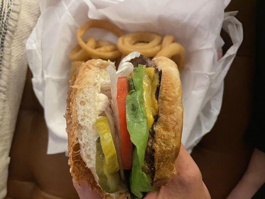 1/3 lb. Cheeseburger Onion Rings