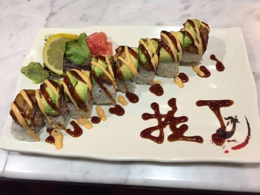 The Latin Roll-spicy tuna, mango, plantains and avocado. Seriously amazing!