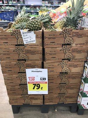 Cheapest fresh pineapple I've ever seen!