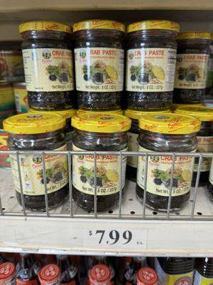 Black crab paste sold here