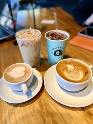 Iced Coconut Chai, Americano, Mocha