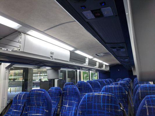 Interior shot of "B" line Bus.