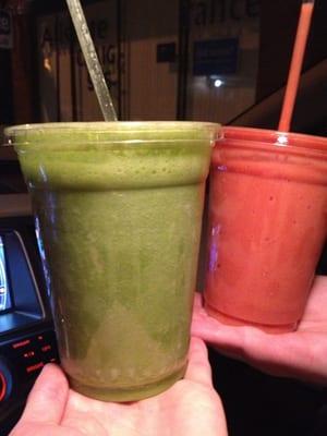 Detox Green and Mango Ginger-both were delicious!