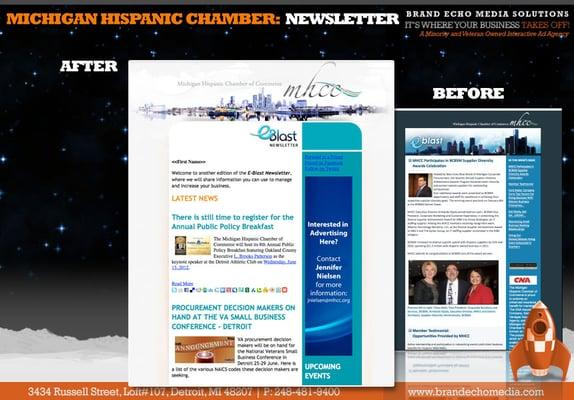 Michigan Hispanic Chamber of Commerce Custom Newsletter