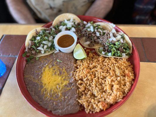 Beef street tacos