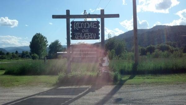 Klondyke sign on hwy 2 in laclede, ID.