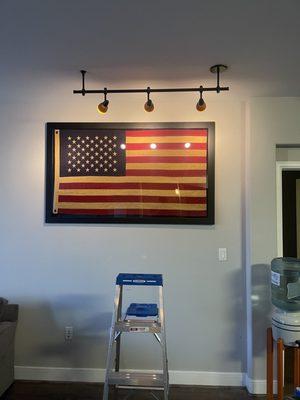 Custom vintage inspired American flag.