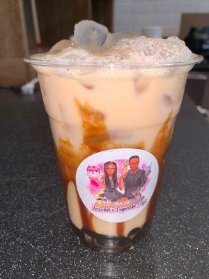 Brown Sugar Milk Tea with Tapioca Pearls