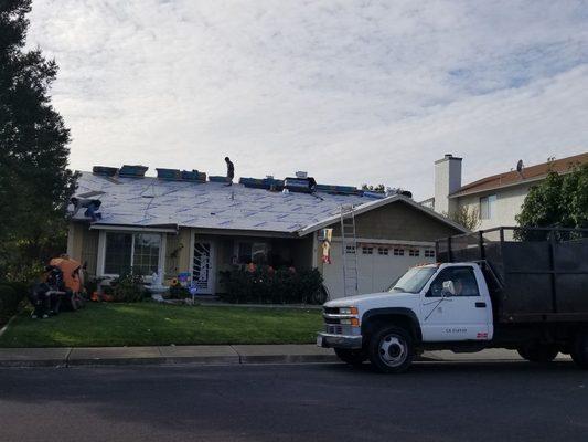 Another California cool roof installed by Green Energy Home Improvemets.