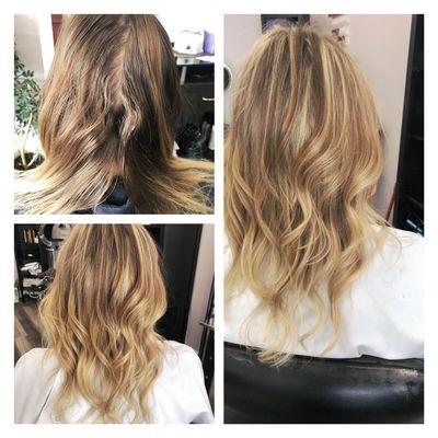 Balayage and hair cut done by Nadia