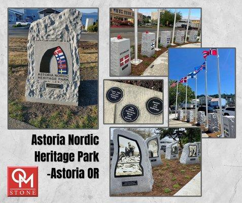 Astoria Nordic Heritage Park in Astoria, OR using our GLASS ART® technology.