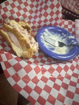 club sandwich and Mac & Cheese - Large