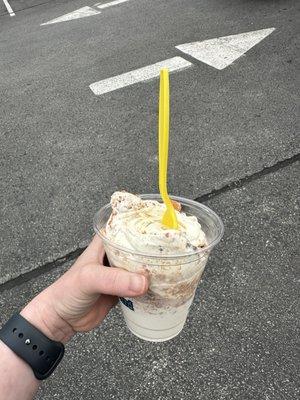 Small concrete with butterfinger