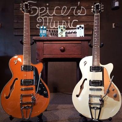 Duesenberg Guitars, and all boutique pedal lines can be found at Spicer's Music! Strymon, JHS, Walrus Audio, Keeley, & more!