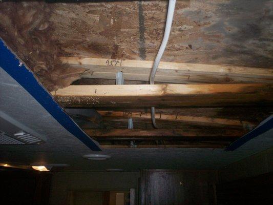 Stratus near slide out with ceiling partially removed