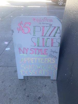 Is true starting at $5 SLICES NY STYLE... and more