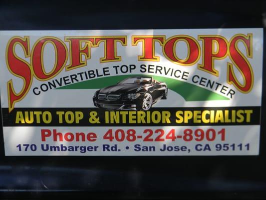 Soft top located at 170 Umbarger .Rd