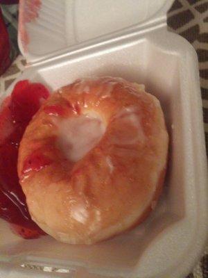 Raspberry-filled Glazed Doughnut