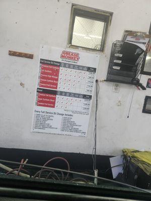 Full service oil changes are supposed to include all those services listed at the bottom, but I received none!