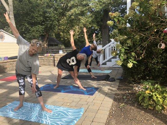 Patio yoga practice!