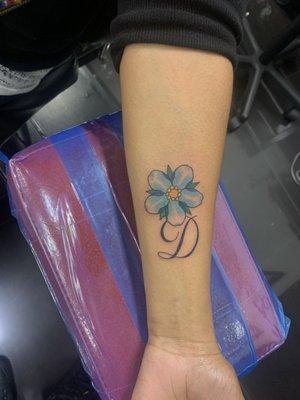 Dementia Flower with The letter D initial