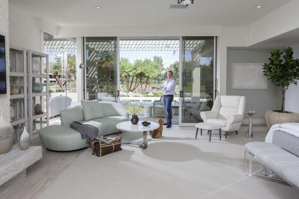 Glamorous renovation and master bedroom design by Christopher Kennedy in Morningside Country Club, Rancho Mirage, California.